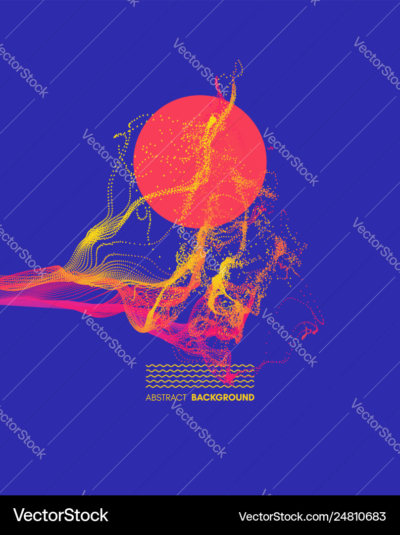 Point explode array with dynamic emitted 3d Point explode array with dynamic emitted 3d vector image