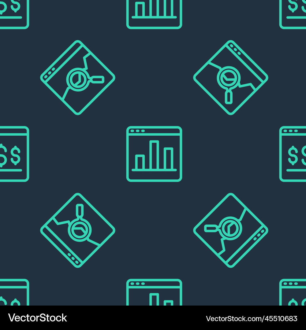 Set line graph chart infographic website Set line graph chart infographic website vector image