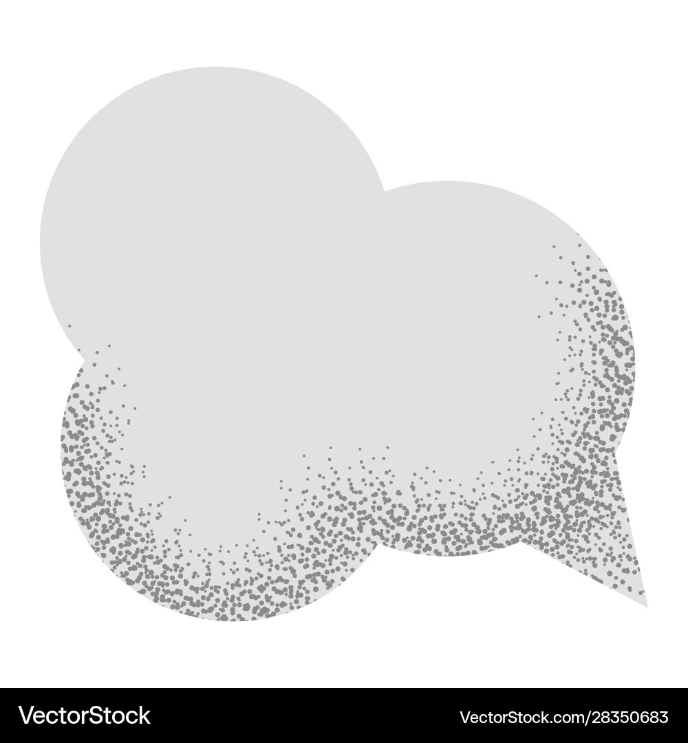 Speech empty bubble with noise sand texture Speech empty bubble with noise sand texture vector image