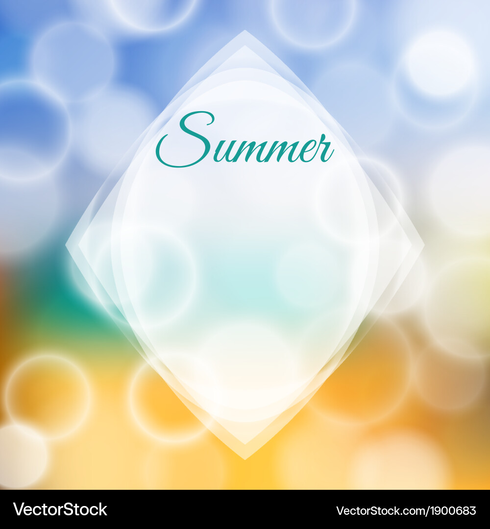 Summer background with bokeh Vector Image