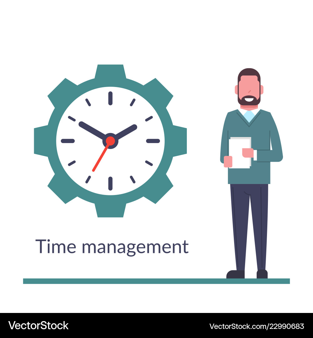 Time management control isolated on background Time management control isolated on background vector image