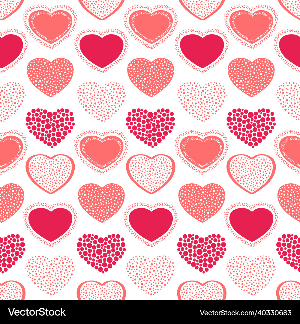 Valentinstag Hand gezogen nahtloses Muster Valentinstag Hand gezogen nahtloses Muster vektorbild