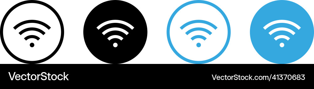 Wireless and wifi icon signal symbol for internet vector image
