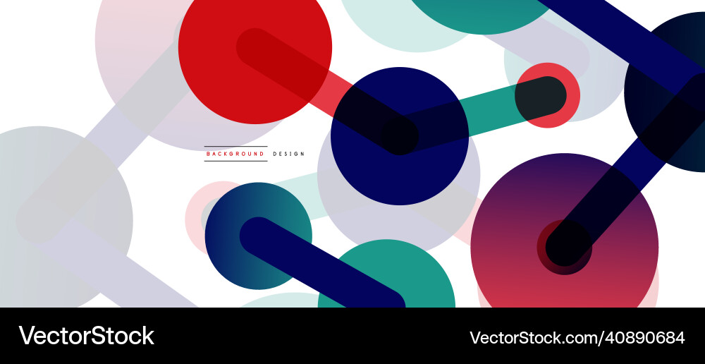 Abstract background round dots connected by lines Vector Image