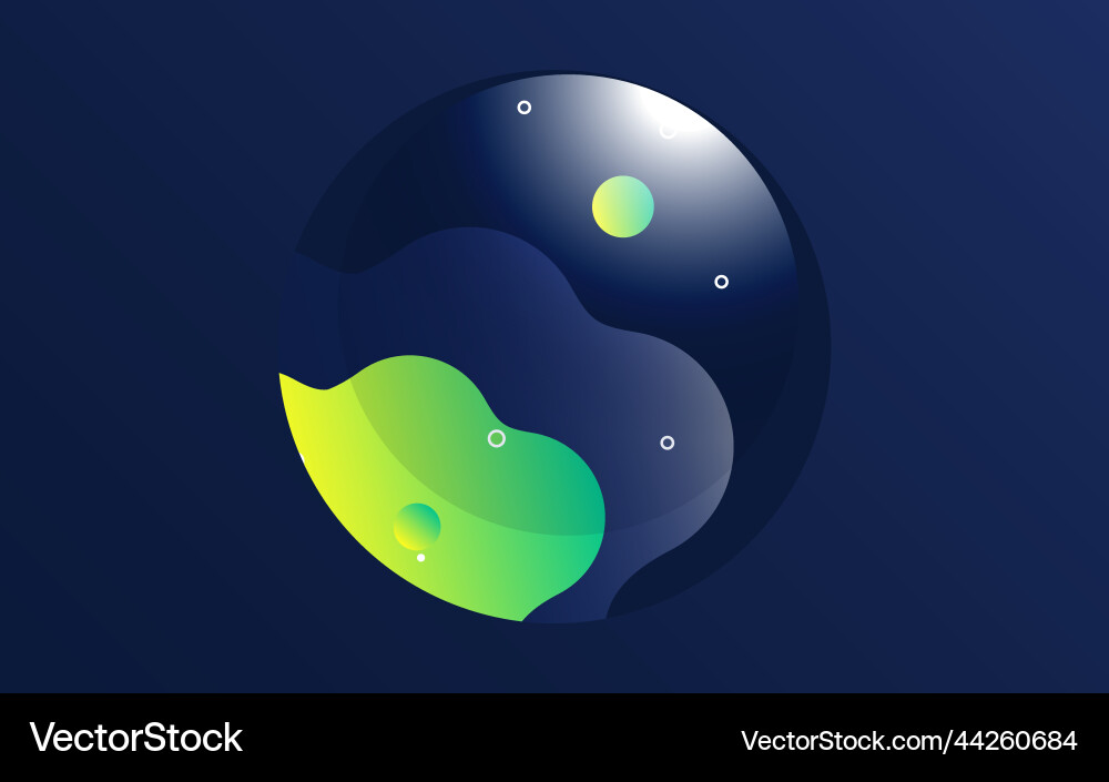 Abstract circle liquid shapes globe blobs Vector Image