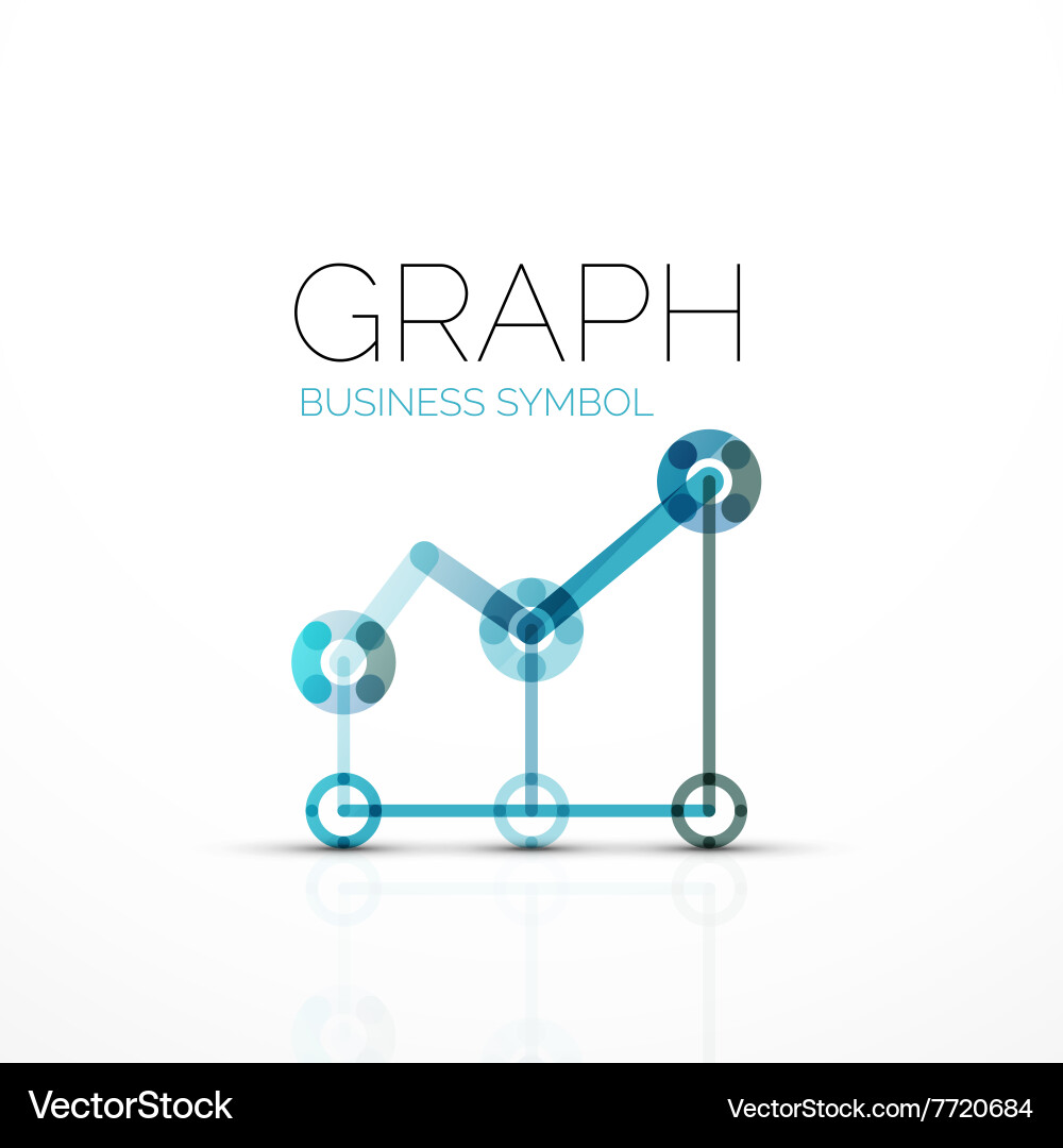 Abstract logo idea linear chart or graph vector image