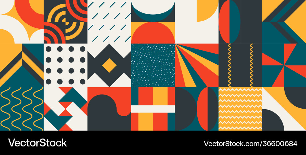 Abstract pattern graphics with simple geometric Vector Image