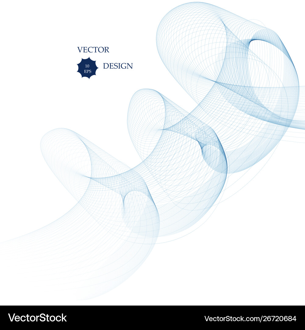 Abstract smooth color wave curve flow blue Abstract smooth color wave curve flow blue vector image