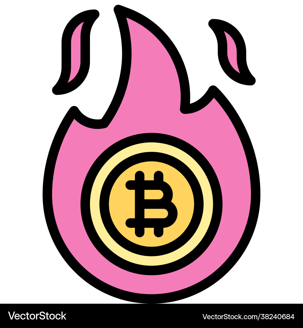 Coin burn icon cryptocurrency related – Royalty-Free Vector | VectorStock