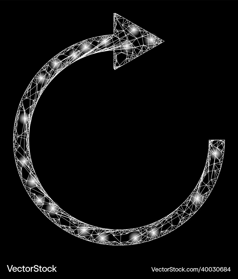 Constellation net mesh rotate right arrow Constellation net mesh rotate right arrow vector image