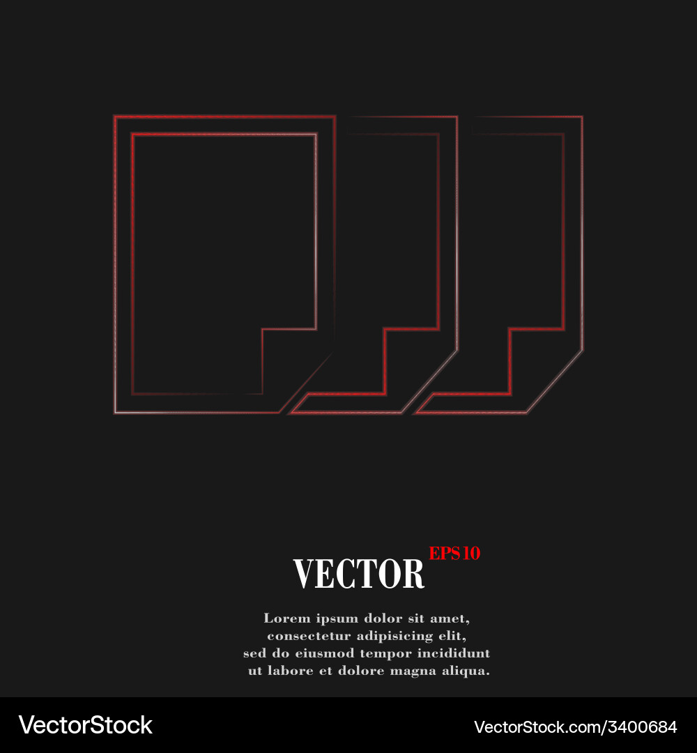 Copy file icon symbol flat modern web design vector image