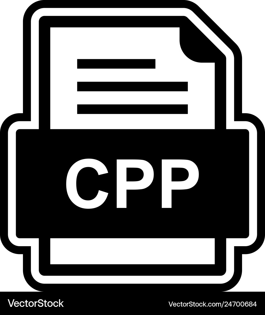 Cpp file document icon vector image