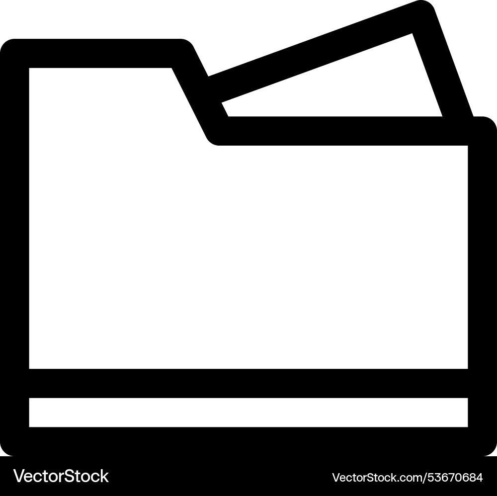 Folder icon thin linear style design isolated Folder icon thin linear style design isolated vector image
