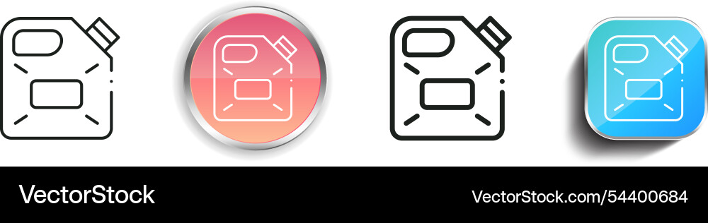 Fuel icon thin linear regular and button style Fuel icon thin linear regular and button style vector image