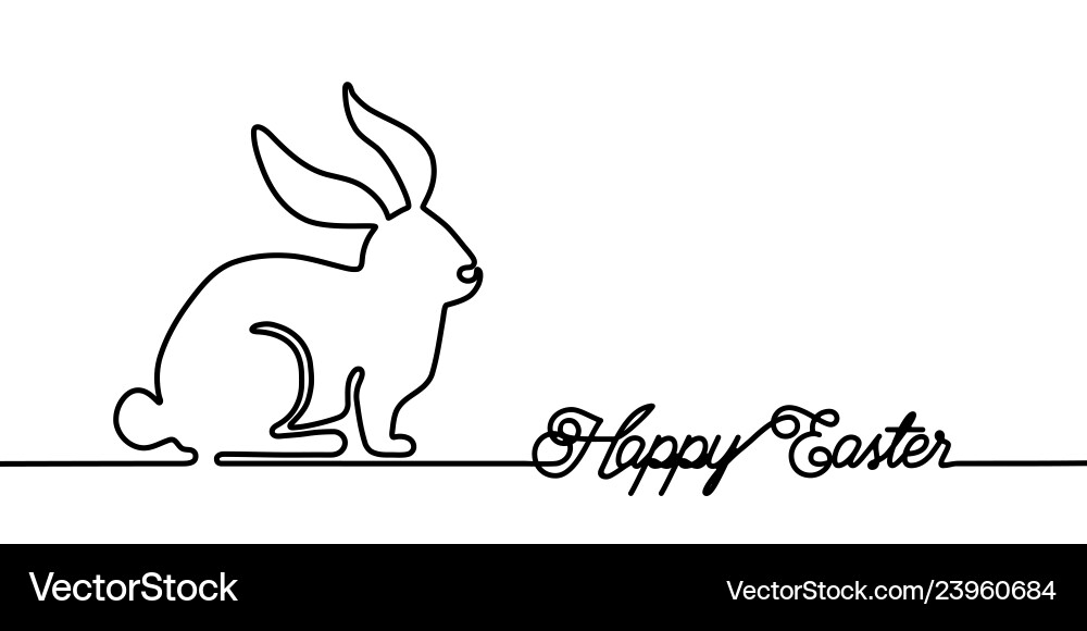 Glücklicher Osterhasen Grußkarte in einfacher Glücklicher Osterhasen Grußkarte in einfacher vektorbild