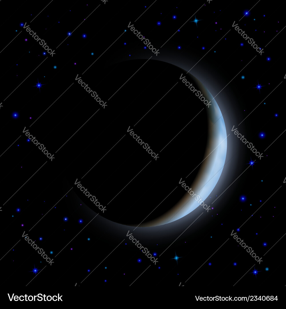Lunar Eclipse - Partial Shadow vector image