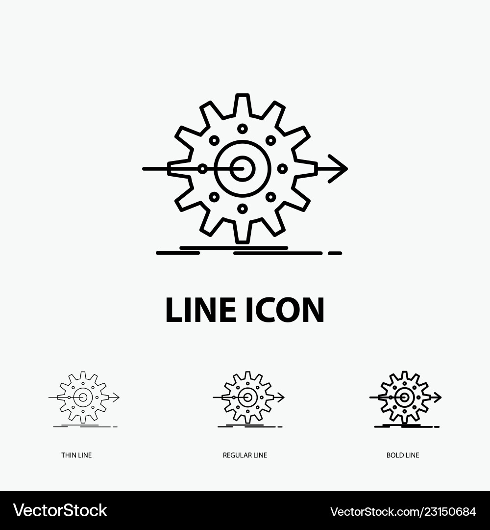 Performance progress work setting gear icon Performance progress work setting gear icon Vector Image