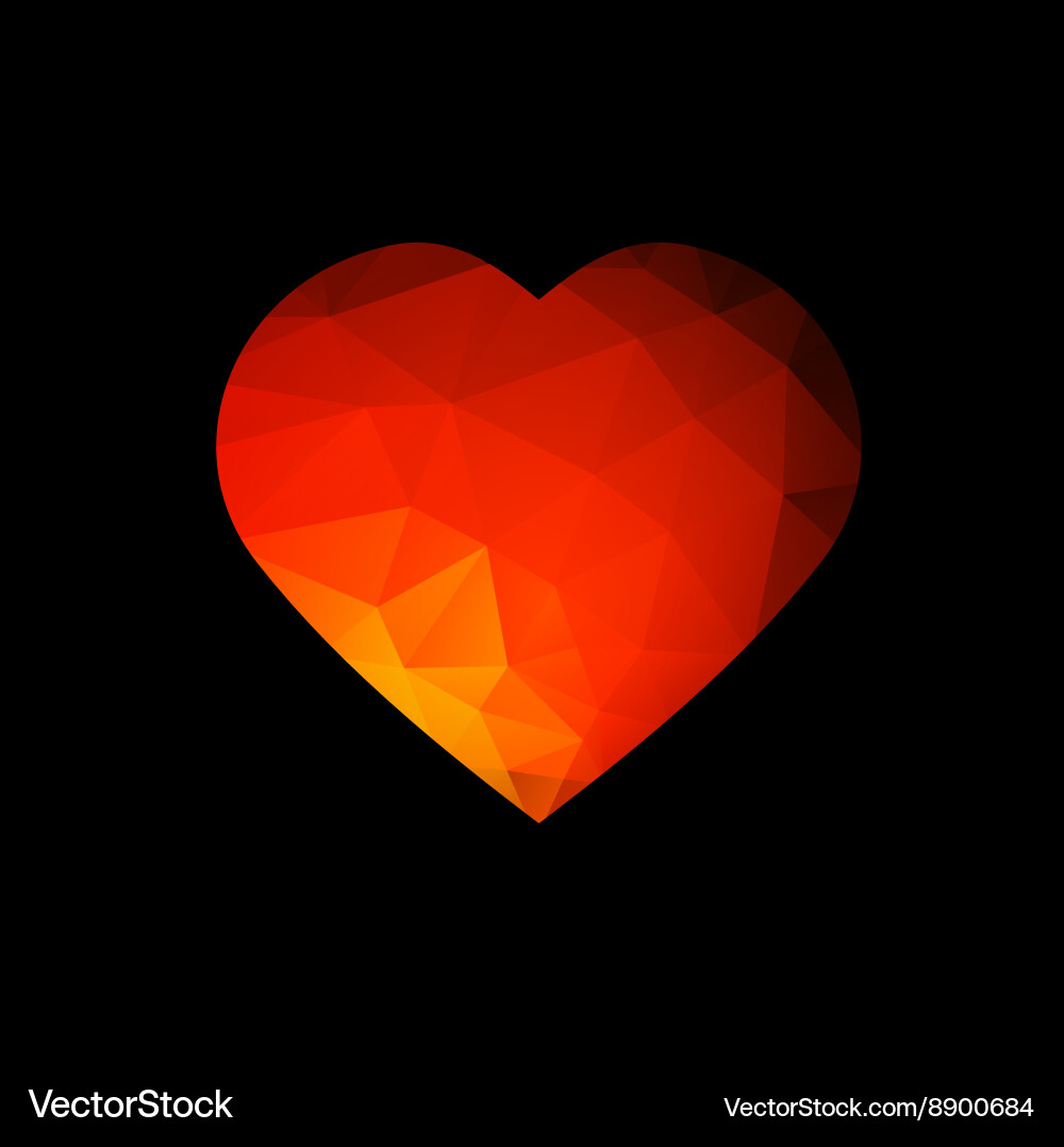 Red abstract heart Royalty Free Vector Image - VectorStock