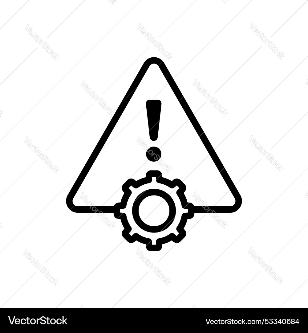 System error icon settechnical failure warning Vector Image