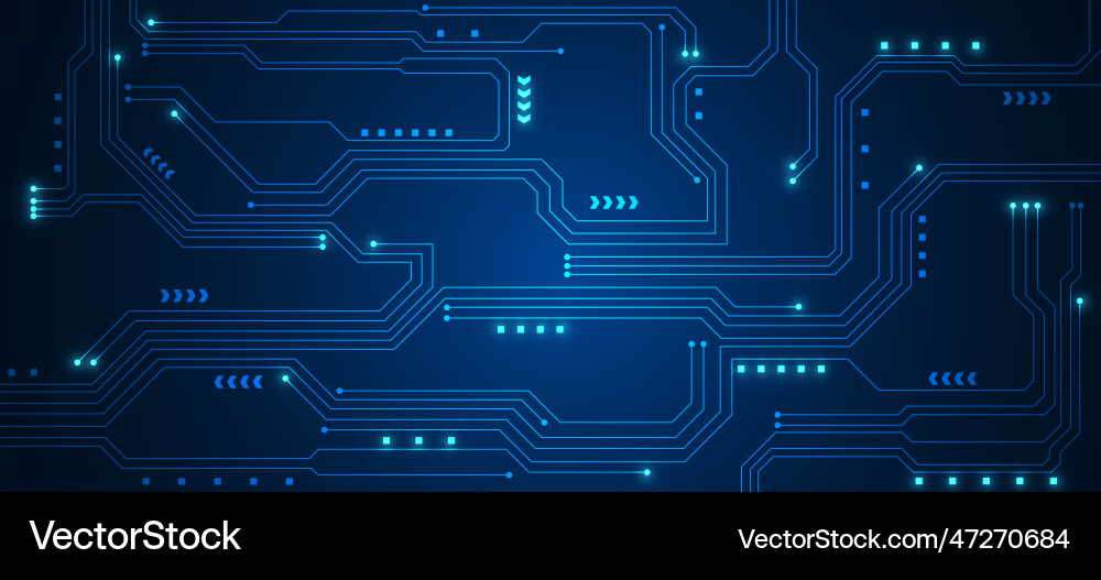 Technology background with hi-tech digital data vector image