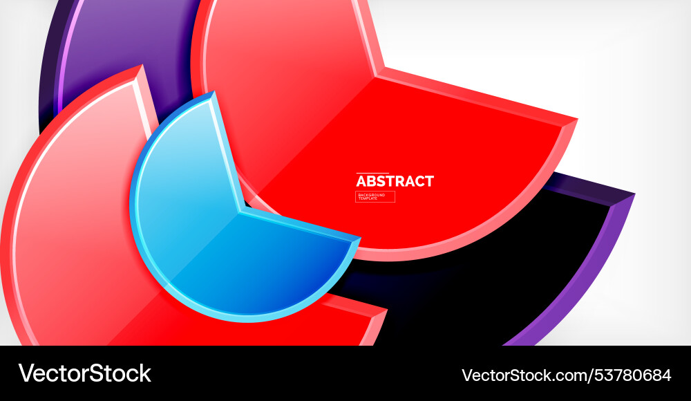 Trendy round shapes with triangular angle design Vector Image
