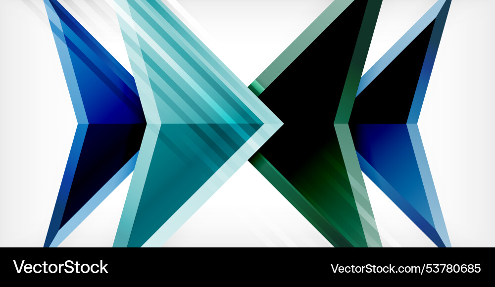 Abstract background color triangles and arrows Vector Image