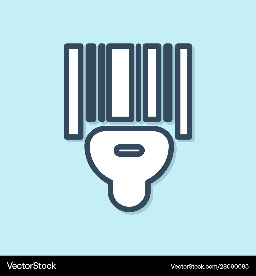 Blue line scanner scanning bar code icon isolated Blue line scanner scanning bar code icon isolated vector image