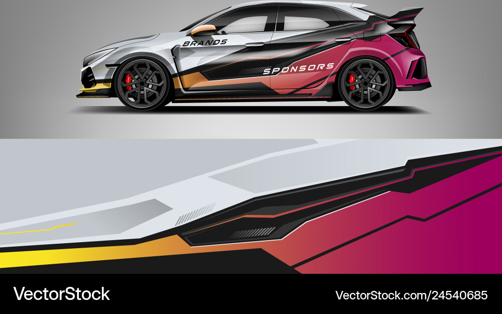 Car Stripe Wrap Abstract Pattern vector image