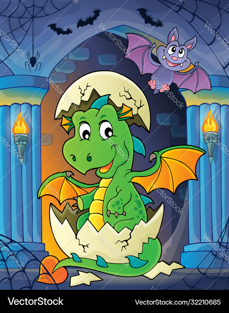 Dragon hatching from egg image 3 Vector Image