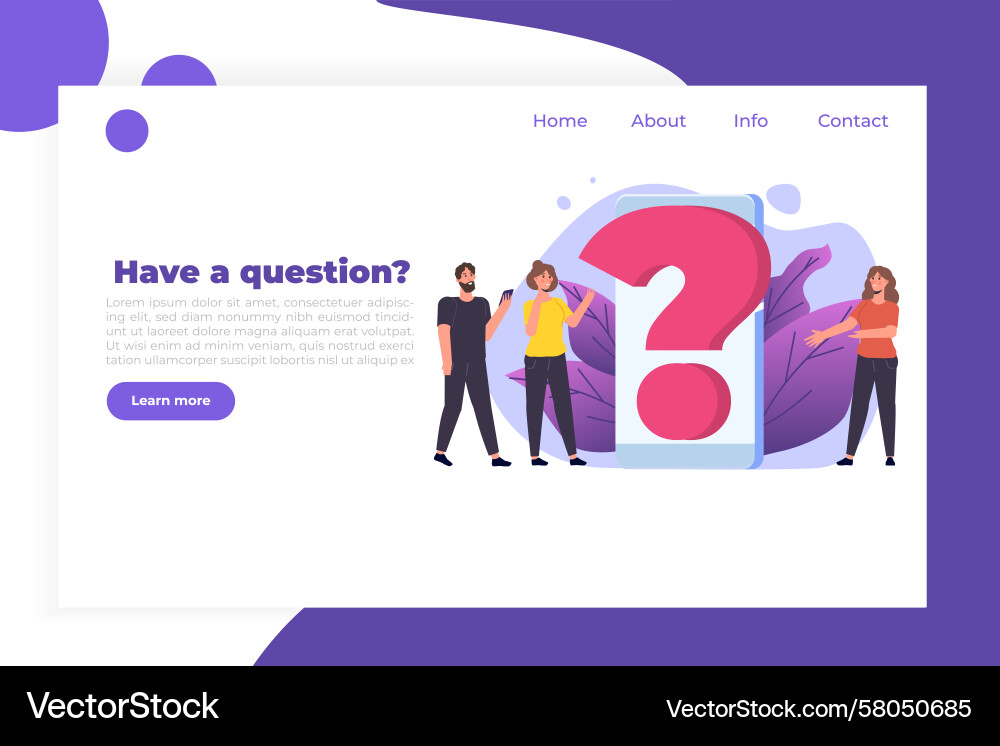 FAQ Support & Question Mark Vector Image