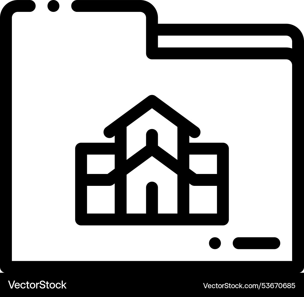 Folder icon thin linear style design isolated Folder icon thin linear style design isolated vector image