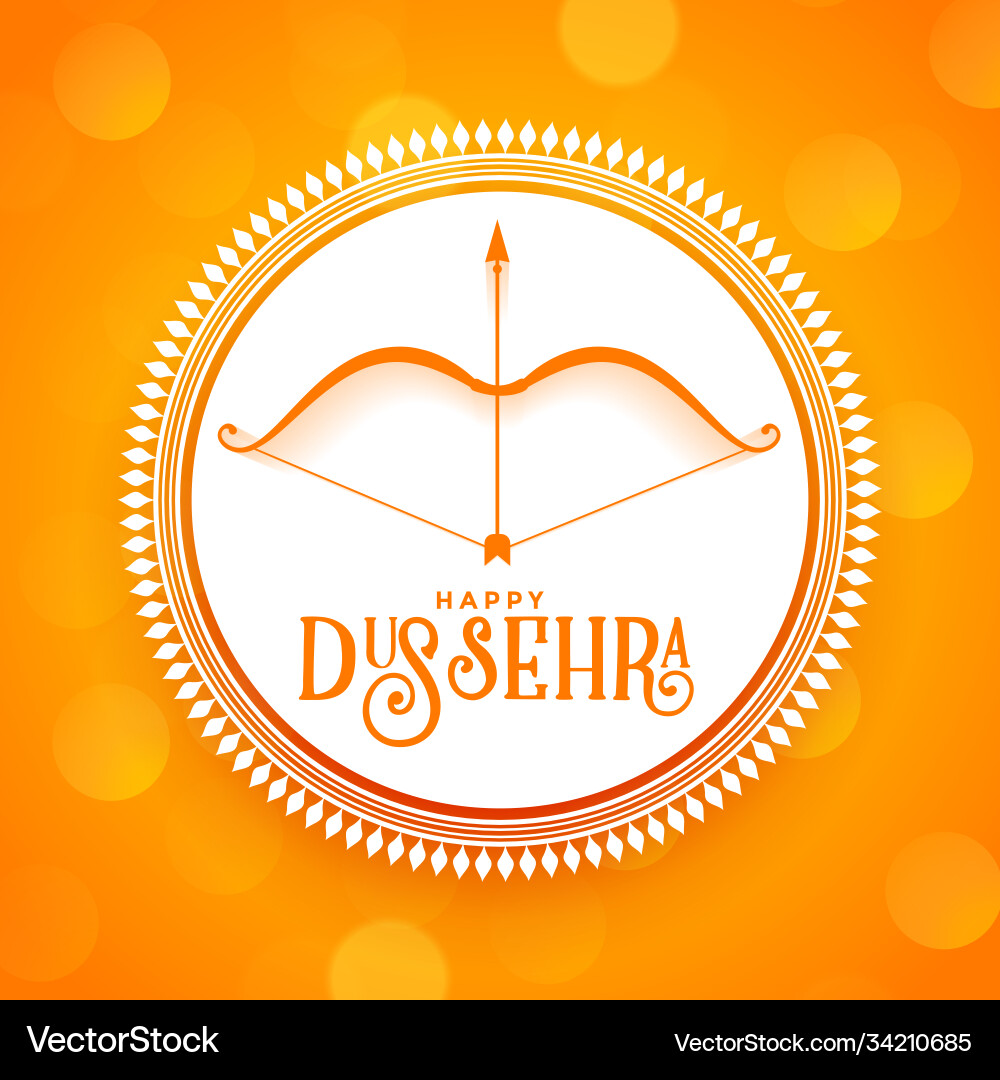 Happy dussehra hindu festival wishes background Happy dussehra hindu festival wishes background vector image
