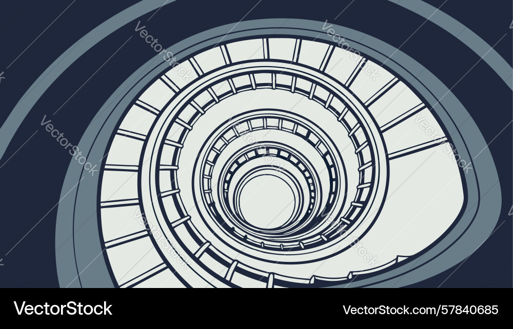 Hypnotic abstract spiral vortex pattern dynamic vector image
