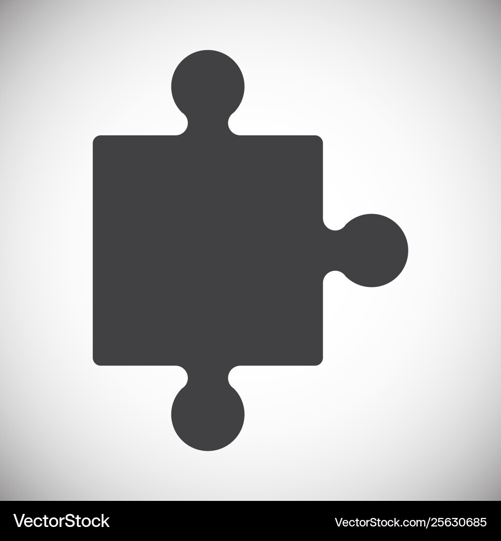 Puzzle icon on background for graphic and web Puzzle icon on background for graphic and web vector image