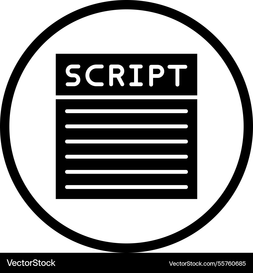 Script icon design Vector Image