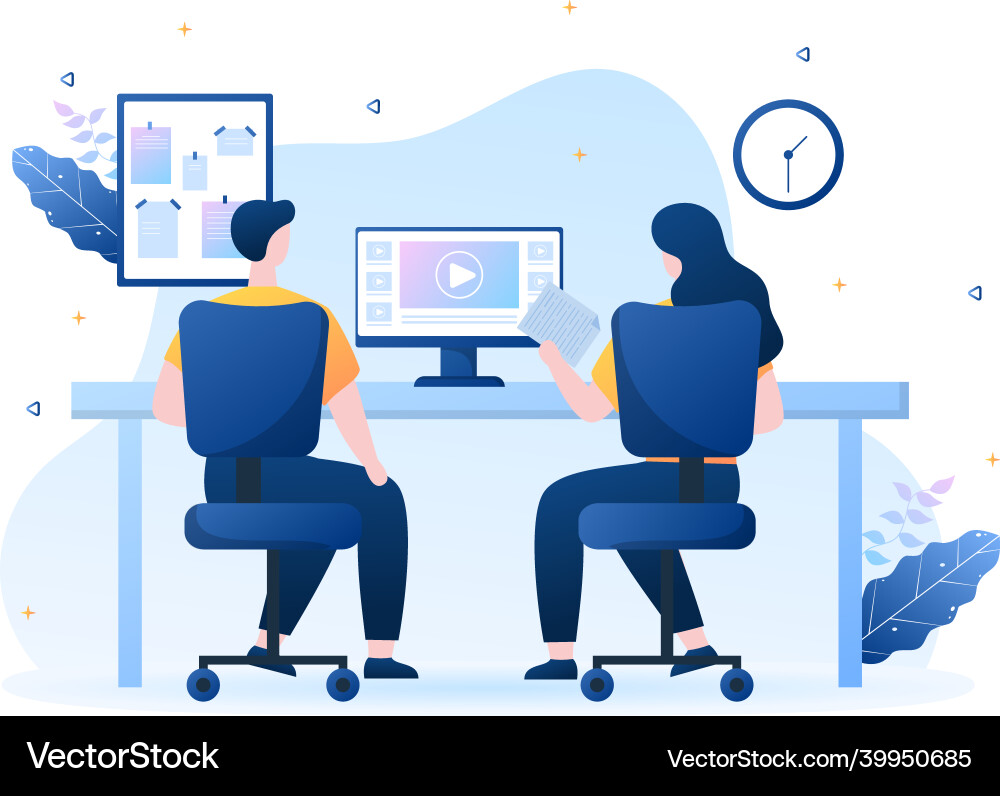 Video tutorials background watching Vector Image