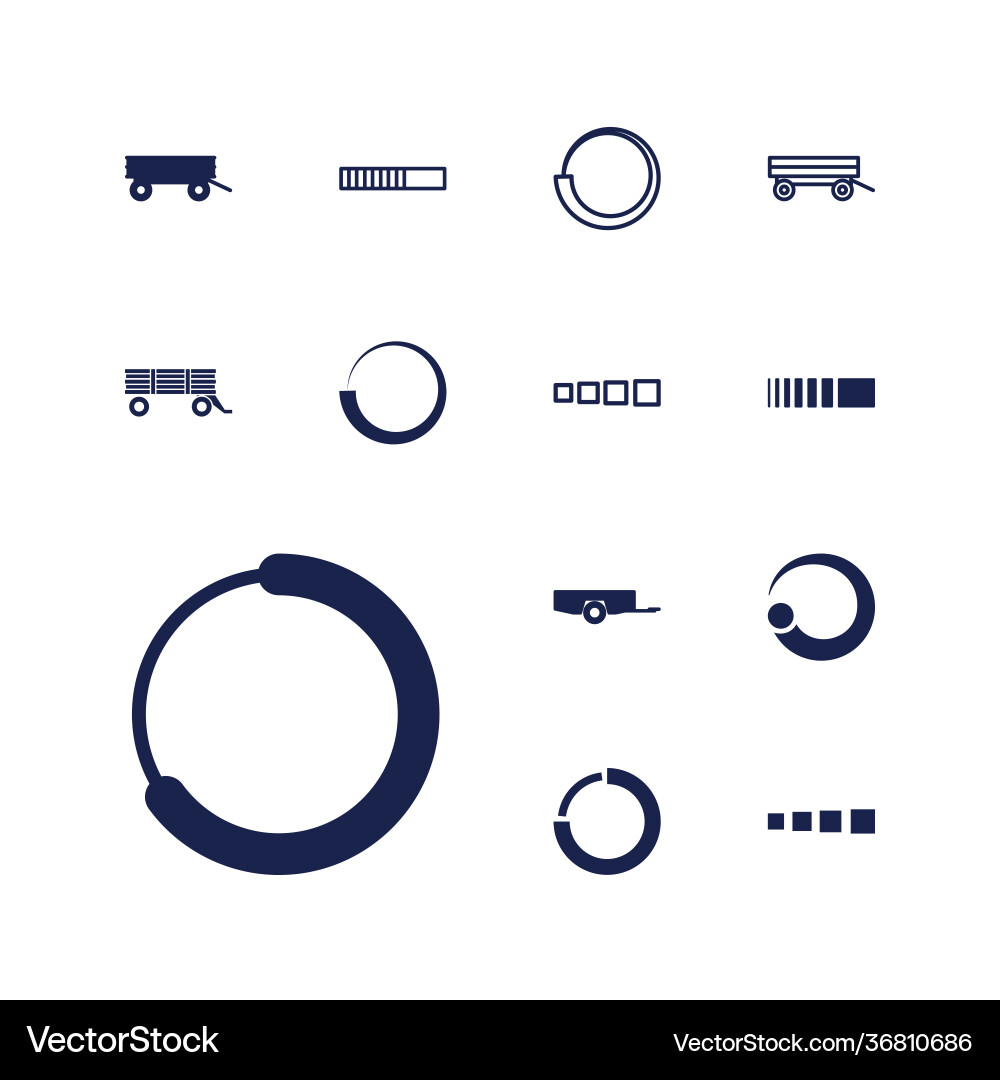13 loading icons Vector Image