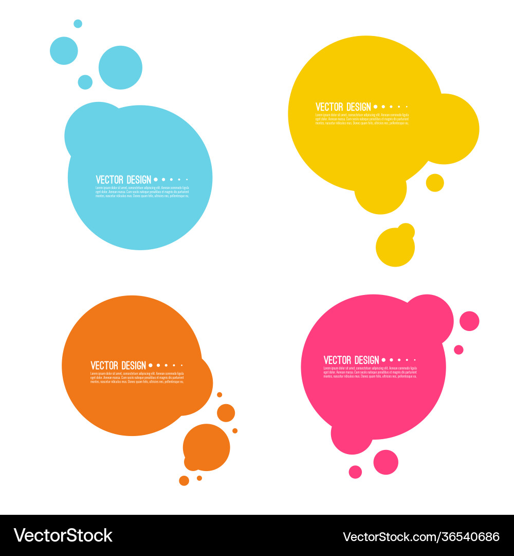 Abstract Colorful Circles with Particles vector image