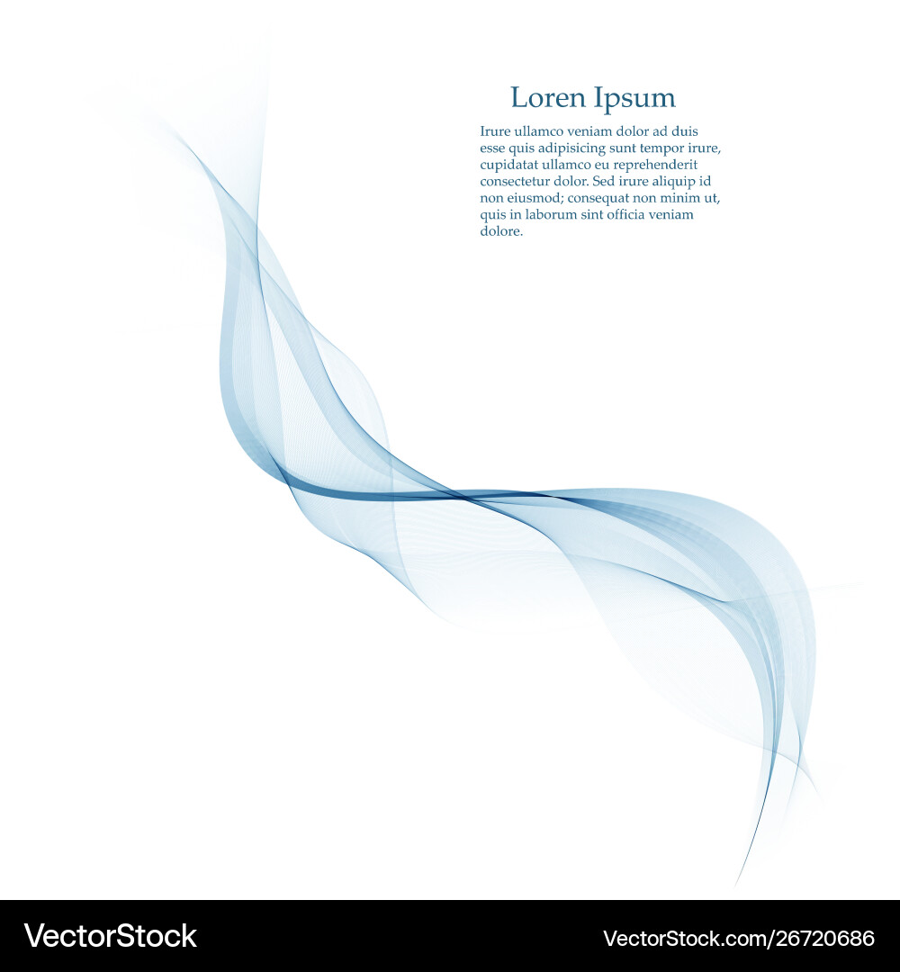 Abstract smooth color wave curve flow blue Abstract smooth color wave curve flow blue vector image