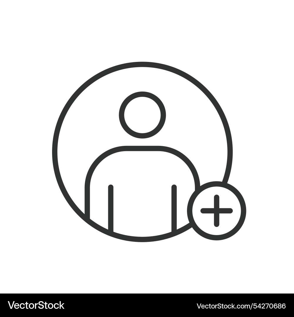 Add account avatar icon in line design Vector Image