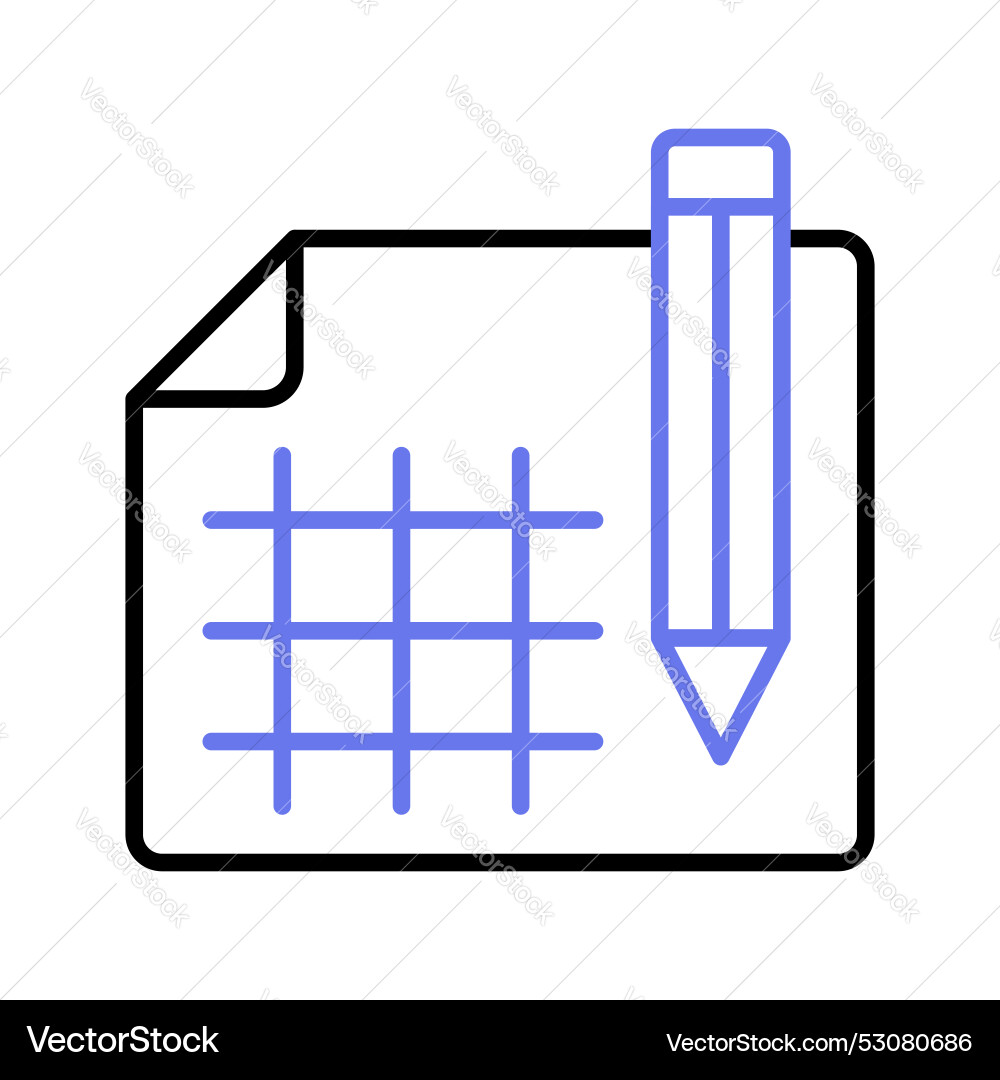 Architecture work design in modern style isolated Vector Image