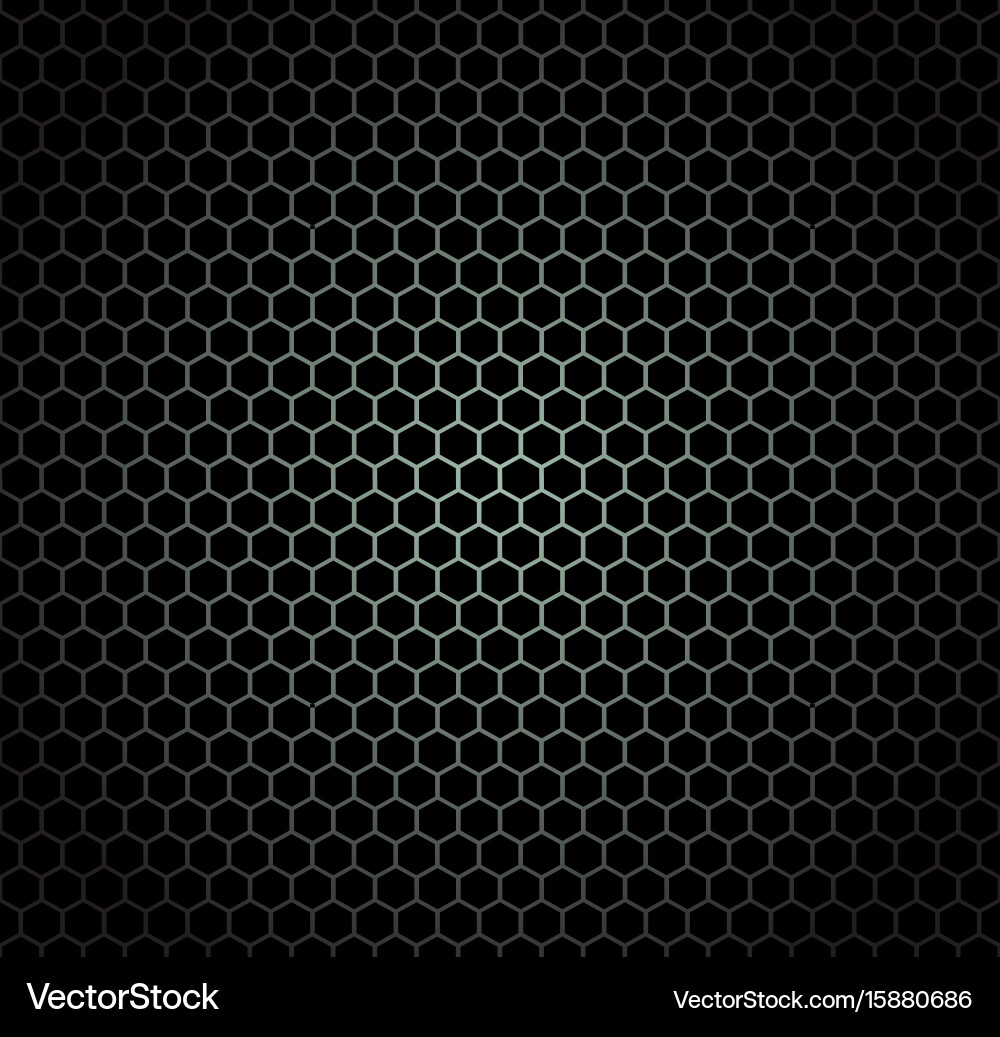 Black Hexagonal Pattern Background vector image