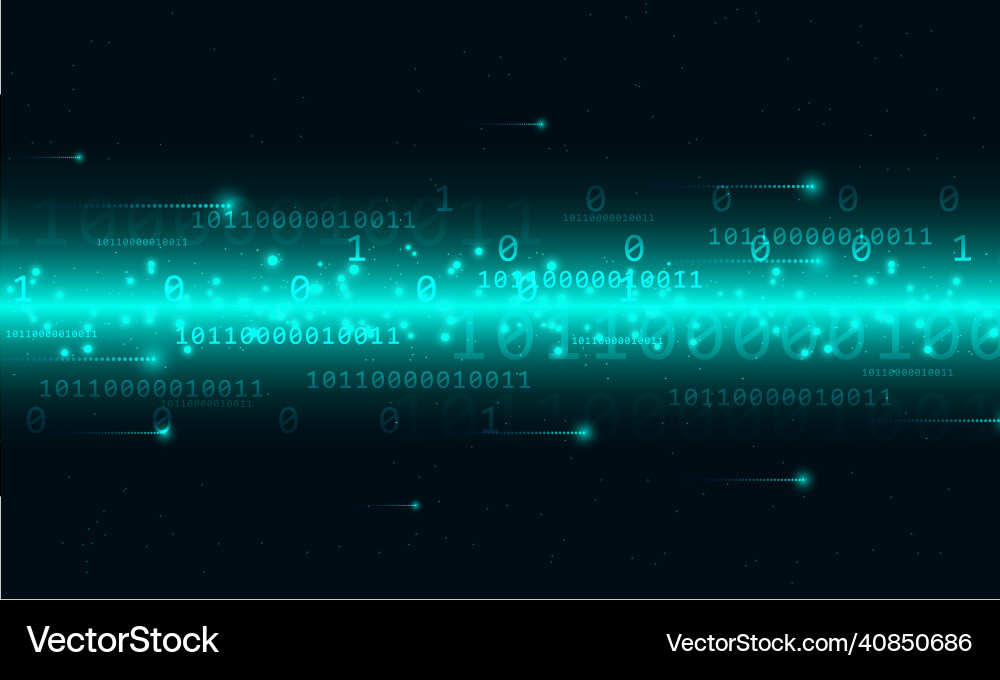 Digital data connection on blue space abstract Digital data connection on blue space abstract Vector Image