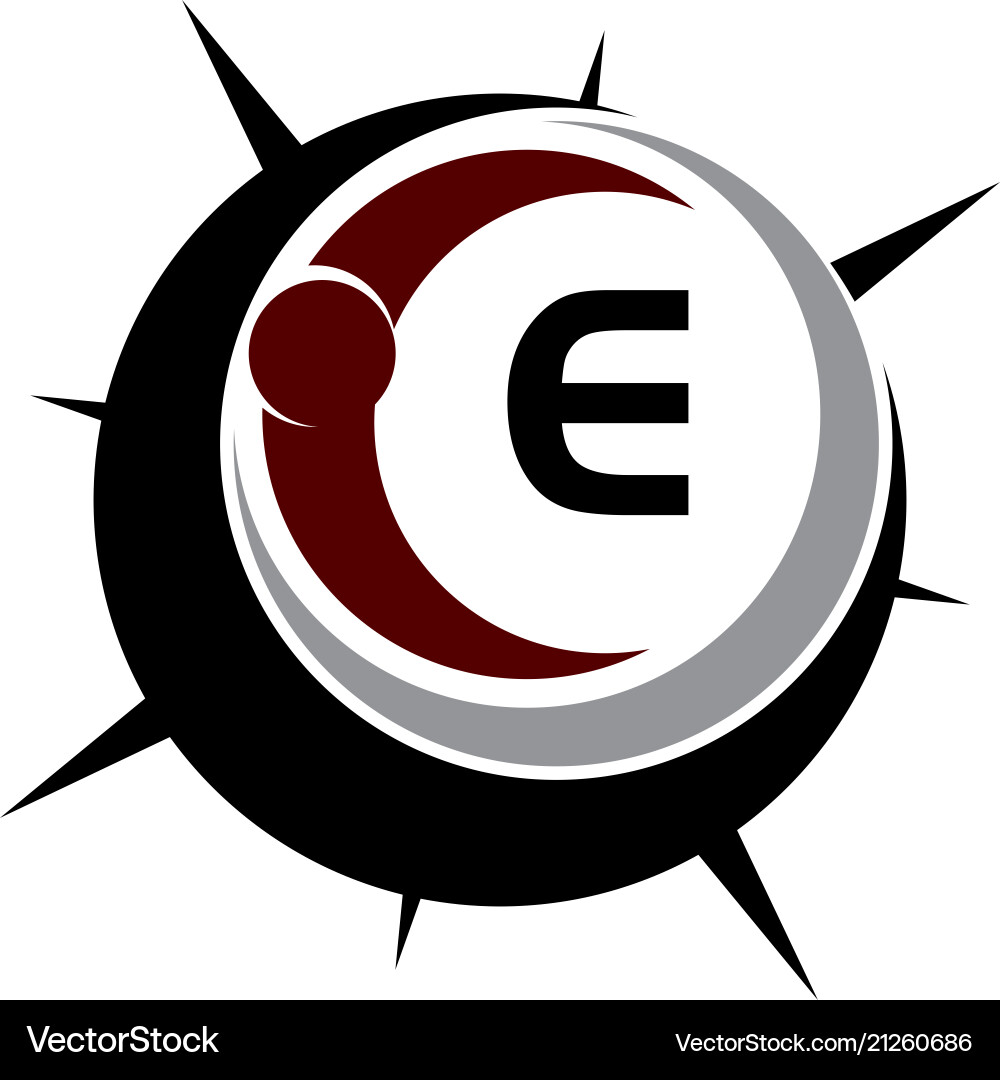 Insights guide initial e logo design template vector image