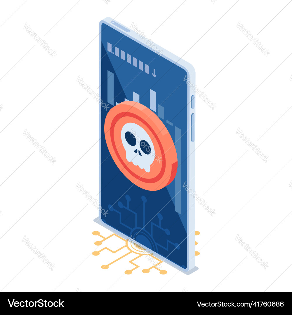 Isometric rug pull cryptocurrency coin with skull – Royalty-Free Vector |  VectorStock