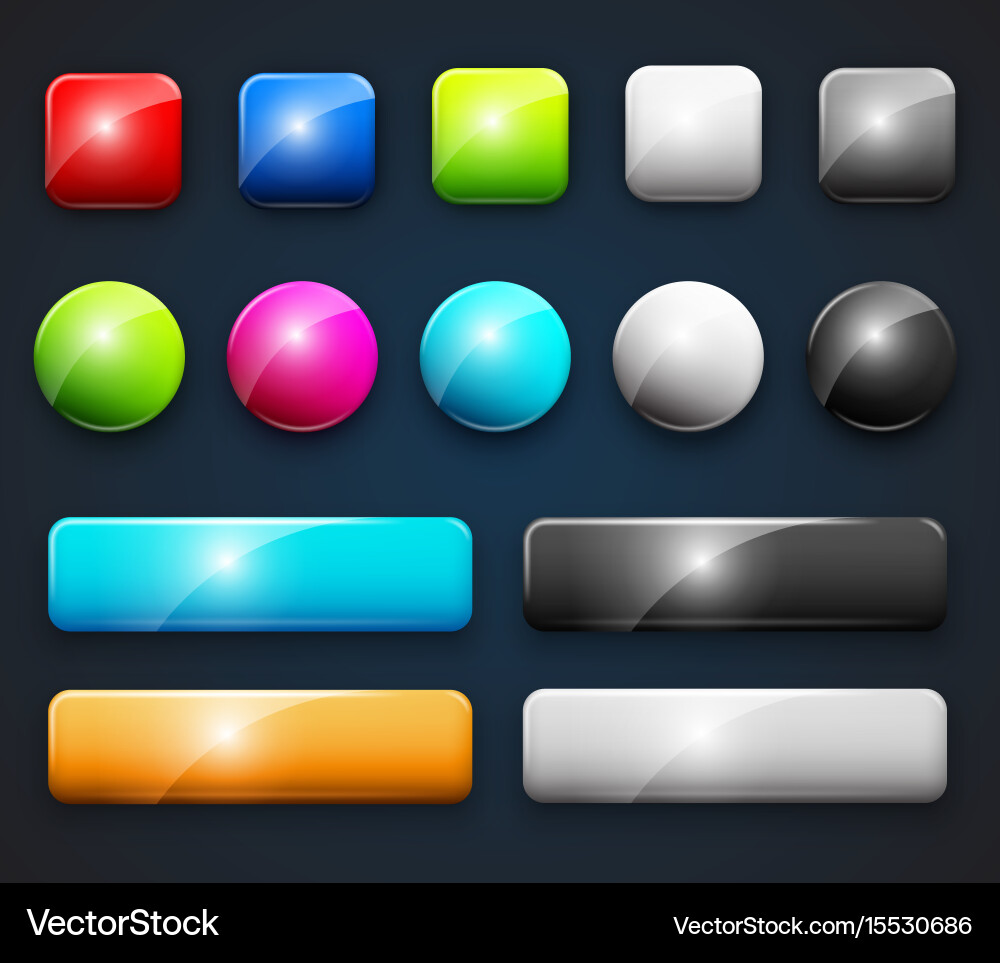 Modern Web Buttons vector image