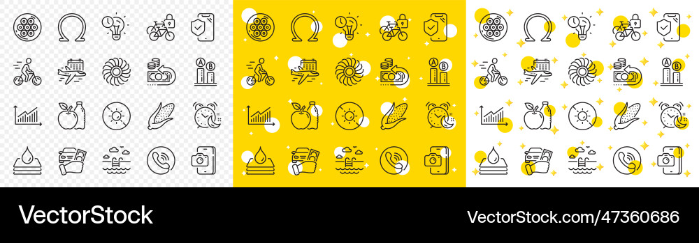 Outline fan engine graph and select flight line Outline fan engine graph and select flight line vector image