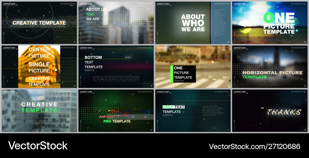 Presentations design templates with lines Presentations design templates with lines vector image