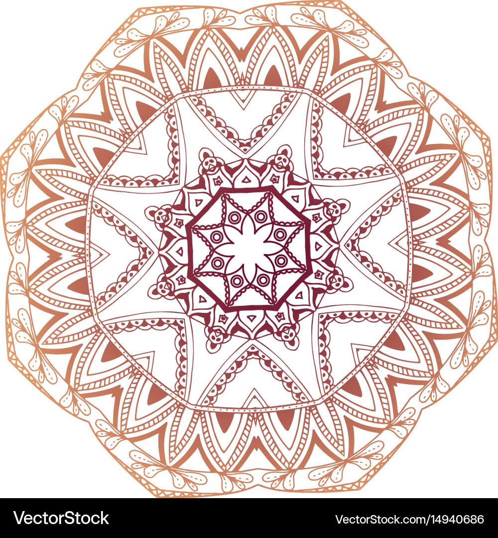 Round mandalas in abstract design element Vector Image