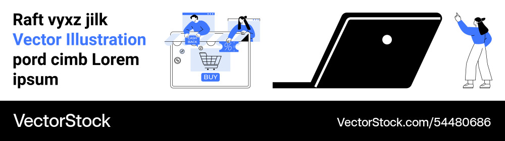 Team collaborating on e-commerce project with data Team collaborating on e-commerce project with data vector image
